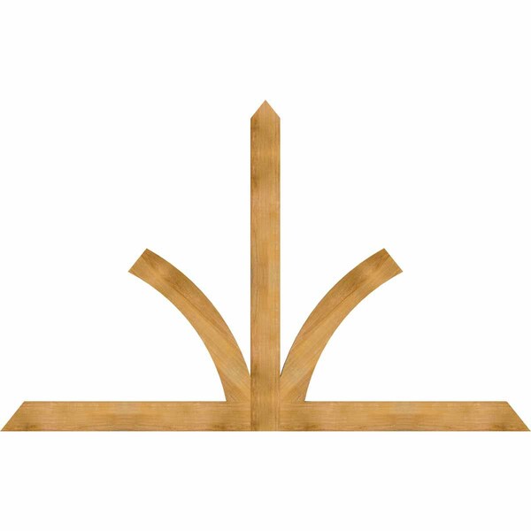 Ekena Millwork Richland Rough Sawn Timber Gable Bracket, Western Red Cedar, 108"W x 68"H x 2"D x 6"F, 15/12 Pitch GBW108X68X0206RIC00RWR - main